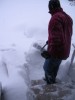 first shoveling attempt, to make a path for the dog