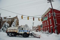 plows working, downtown frederick