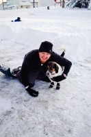 brooks stayed out for a little while, thanks to the muttluks