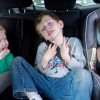 smooshing into the car