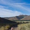 hiking, just down the street from the house